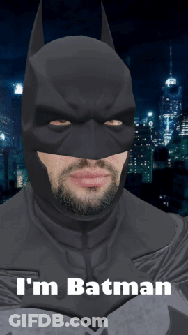 Man In Batman Costume Saying I'm Batman GIF