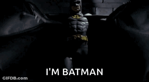 Man In Batman Costume Saying I'm Batman GIF