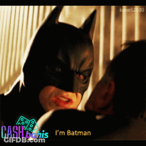 Man In Batman Costume Saying I'm Man GIF