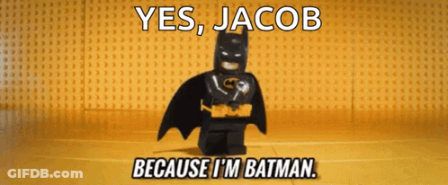 Man In Batman Mask And Black Shirt Says I'm Batman GIF