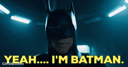 Man In Batman Suit Says Yeah I'm Batman GIF
