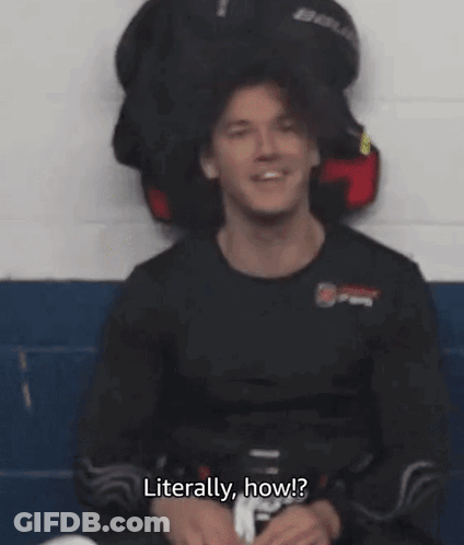 Man In Bauer Jersey In Locker Room GIF