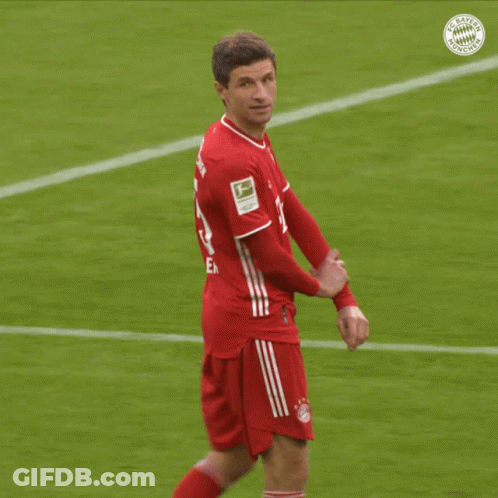 Man In Bayern Munich Jersey On Field GIF
