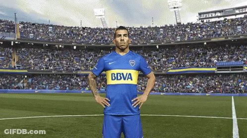 Man In BBVA Jersey Standing On Field GIF