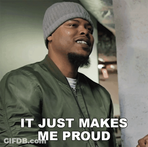 Man In Beanie And Bomber Jacket Says It Just Makes Me Proud GIF