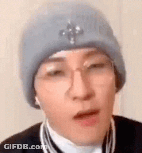 Man In Beanie And Glasses GIF