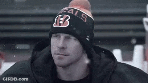 Man In Beanie And Hooded Jacket Sitting On Bench GIF