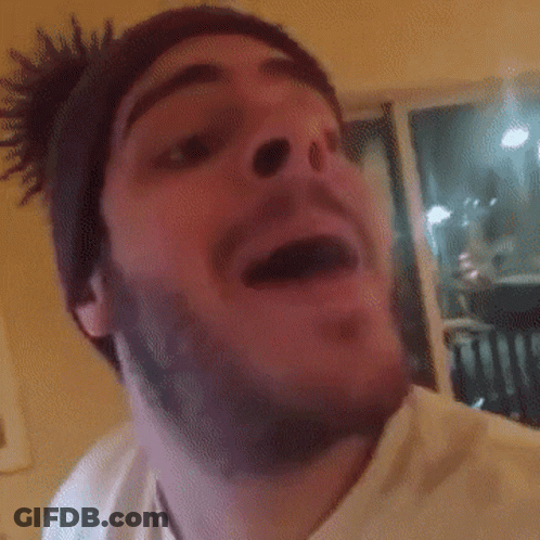 Man In Beanie Making Funny Face GIF