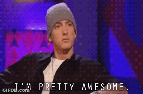 Man In Beanie Saying I'm Pretty Awesome GIF