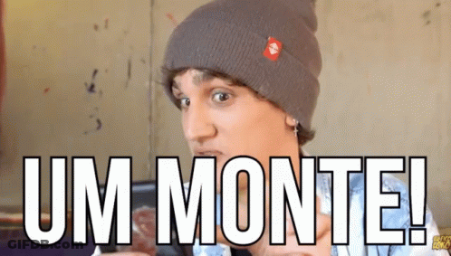 Man In Beanie Saying Um Monte GIF