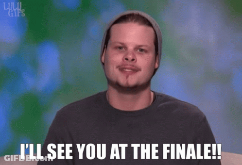 Man In Beanie Says I'll See You At The Finale GIF
