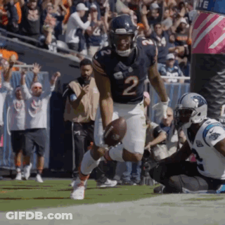 Man In Bears Helmet Giving Middle Finger On Football Field GIF