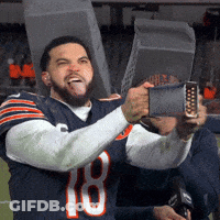 Man In Bears Jersey Taking Selfie GIF