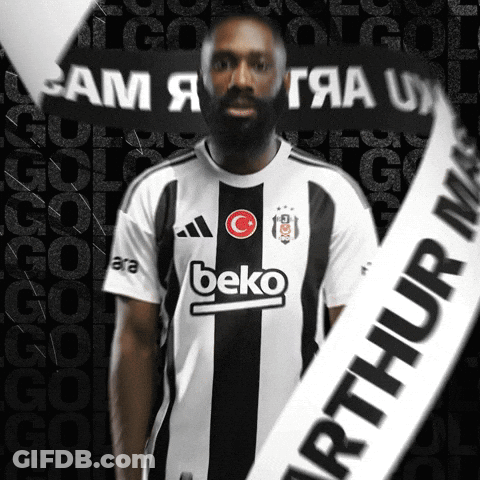 Man In Beko Jersey In Front Of Arthur Banner GIF