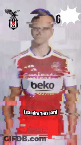 Man In Beko Jersey With Glitch Effect GIF