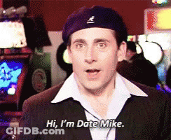 Man In Beret And Suit Saying Hi I'm Date Mike GIF