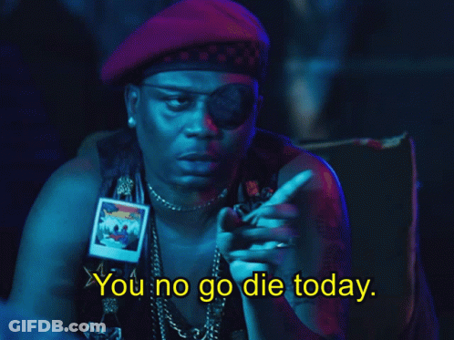 Man In Beret And Sunglasses Saying You No Go Die Today GIF