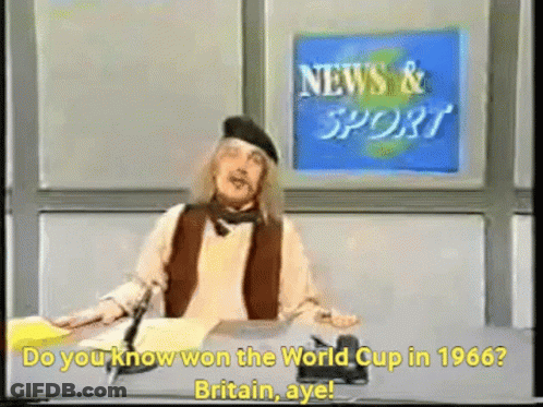 Man In Beret At News And Sport Sign GIF