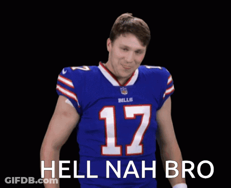 Man In Bills Jersey Number 17 GIF