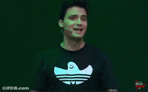 Man In Black Adidas Shirt GIF