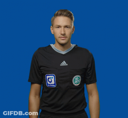 Man In Black Adidas Shirt Waving GIF