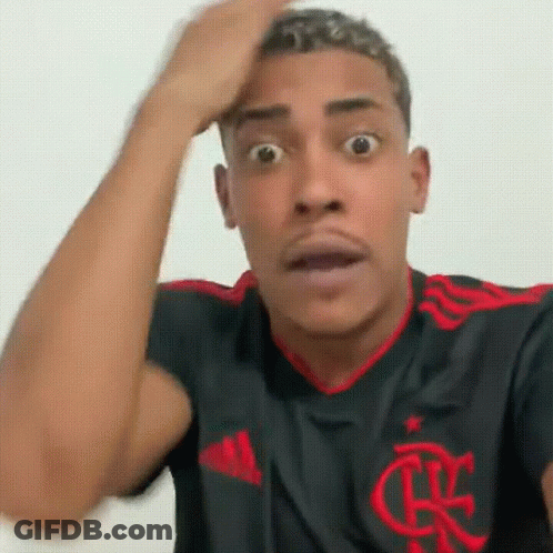 Man In Black Adidas Shirt With Red R GIF