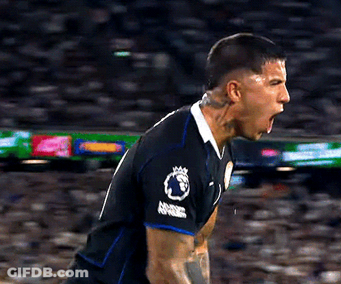 Man In Black And Blue Jersey Screaming Sports GIF