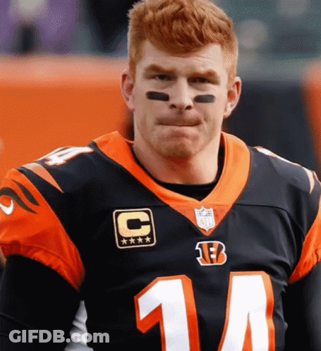 Man In Black And Orange Jersey Number 14 GIF