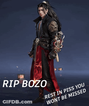 Man In Black And Red Costume Rip Bozo GIF