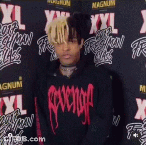 Man In Black And Red Revenge Hoodie GIF