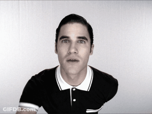 Man In Black And White Polo Shirt Surprised GIF