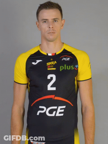 Man In Black And Yellow Jersey With Number 2 GIF