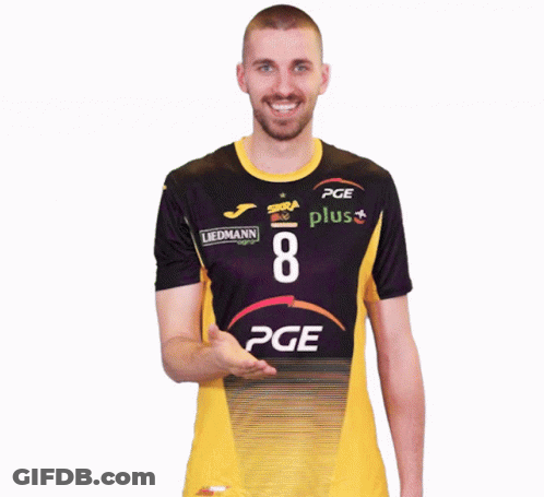 Man In Black And Yellow PGE Shirt GIF