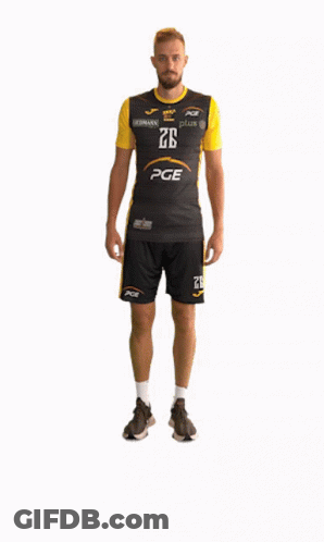 Man In Black And Yellow PGE Shirt GIF