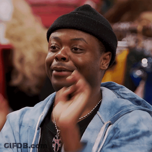 Man In Black Beanie And Blue Hoodie Clapping GIF