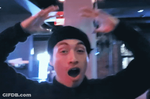 Man In Black Beanie Making Funny Face GIF