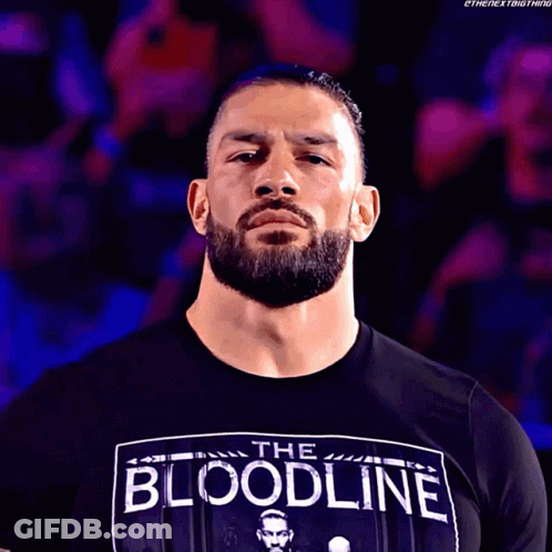Man In Black Bloodline Shirt GIF