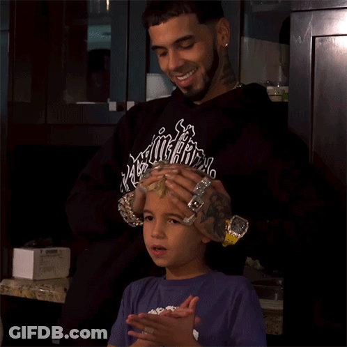 Man In Black California Hoodie With Boy GIF