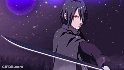Man In Black Cape Holding Sword GIF