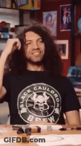 Man In Black Cauldron Brew Shirt GIF