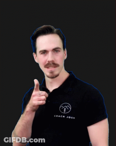 Man In Black Coach Josh Shirt Shushing GIF