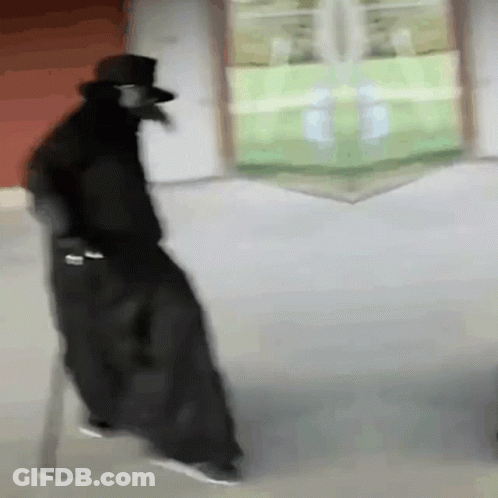 Man In Black Coat And Top Hat Dancing GIF