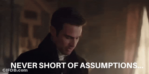Man In Black Coat Never Short Of Assumptions GIF