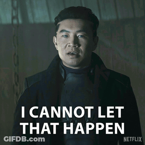 Man In Black Coat Says I Cannot Let That Happen GIF