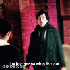 Man In Black Coat Talking GIF