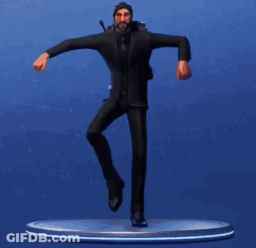 Man In Black Fortnite Dances GIF