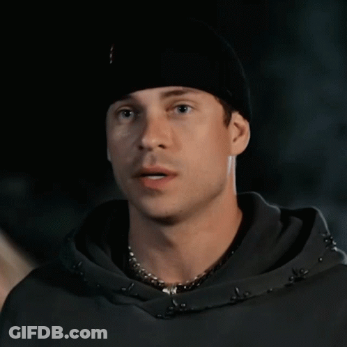 Man In Black Hat And Chain Surprised GIF