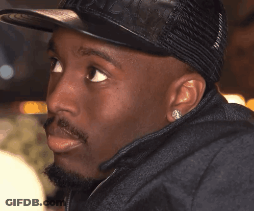 Man In Black Hat And Earring GIF