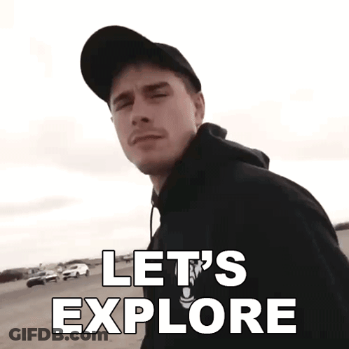 Man In Black Hat And Hoodie Let's Explore GIF