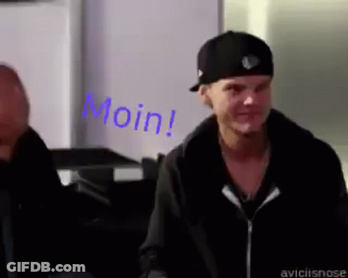Man In Black Hat And Jacket Saying Moin GIF